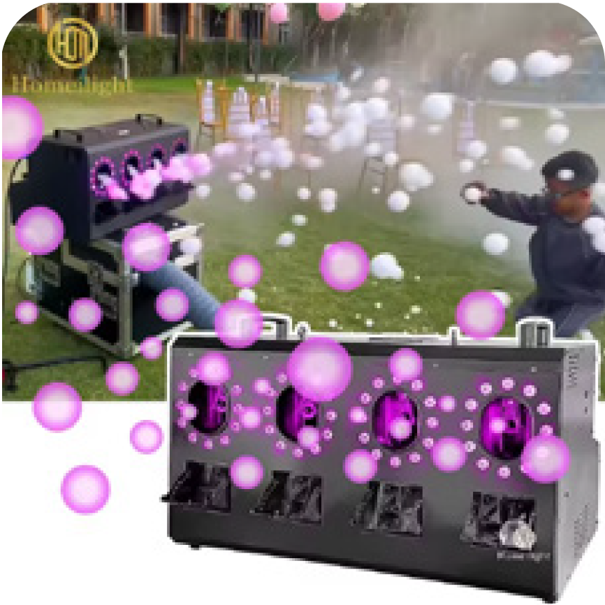 Bubble Fog Machine 4 head with LED — effect