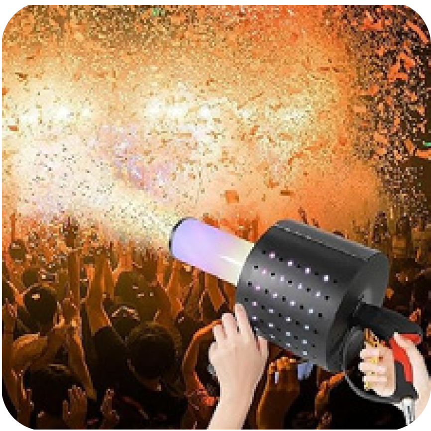 CO2 Gun 3 in 1 (LED, Confetti and Gun) — effect